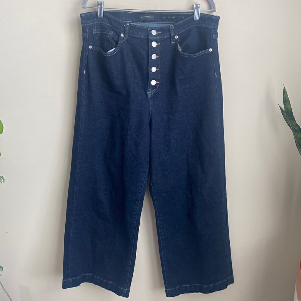Banana Republic High Rise Wide-leg Crop Jean 32